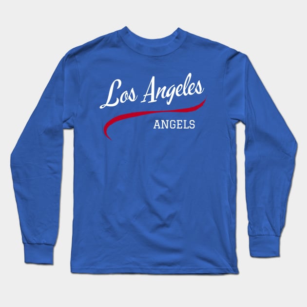 Angels Retro Long Sleeve T-Shirt by CityTeeDesigns